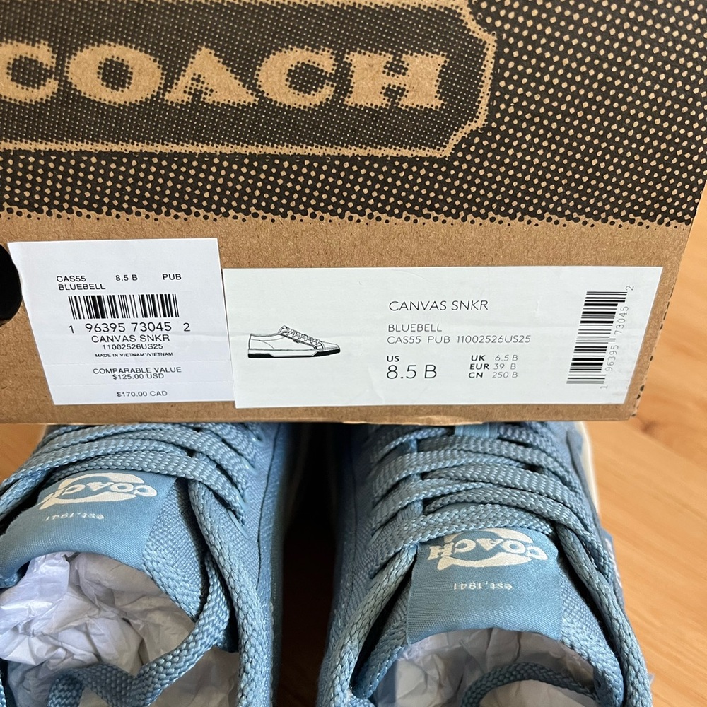 Coach Canvas Sneaker Bluebell Women 8.5 US B # CAS55 - Picture 11 of 11
